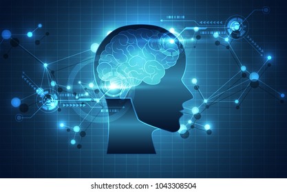 Artificial intelligence. AI digital technology in future. Virtual concept. vector illustration background.