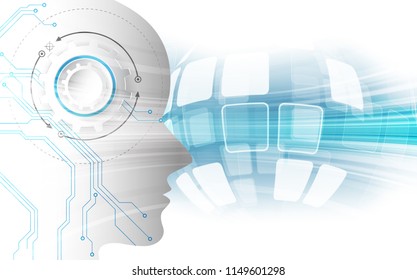 Artificial intelligence. AI digital technology in future. Virtual concept. vector illustration background.