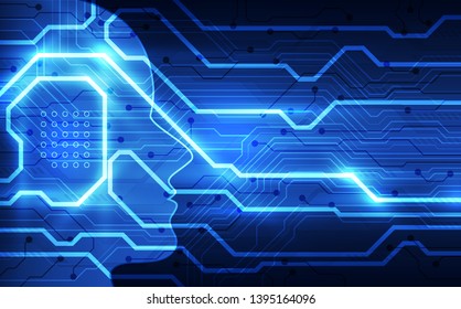 Artificial intelligence. AI digital technology in future. Virtual concept. vector illustration background.