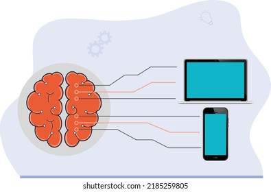 Artificial Intelligence AI Flat Icon Vector Graphic