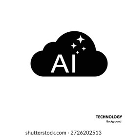 Inteligencia artificial AI icono signo. Perfecto para UI, UX y diseños de modelos generativos	