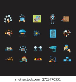Inteligencia artificial Iconos de IA BEst archivo EPS para Descargas