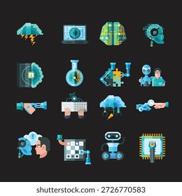 Inteligencia artificial Iconos de IA BEst archivo EPS para Descargas