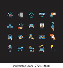 Inteligencia artificial Iconos de IA BEst archivo EPS para Descargas