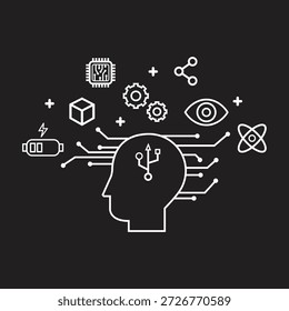 Inteligencia artificial Iconos de IA BEst archivo EPS para Descargas