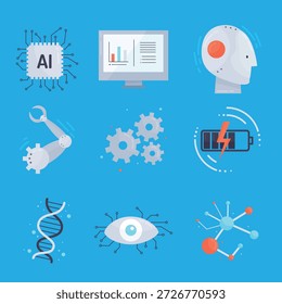 Inteligencia artificial Iconos de IA BEst archivo EPS para Descargas