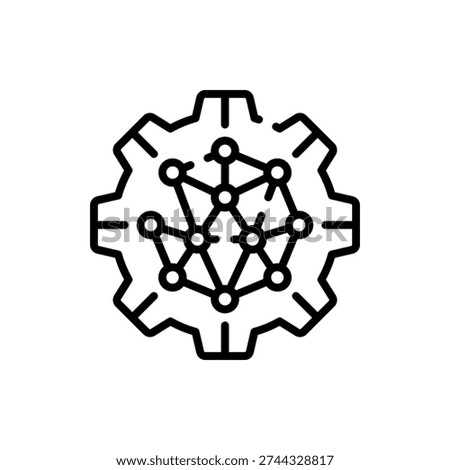 Artificial Intelligence AI Microchip Processor Icon Design