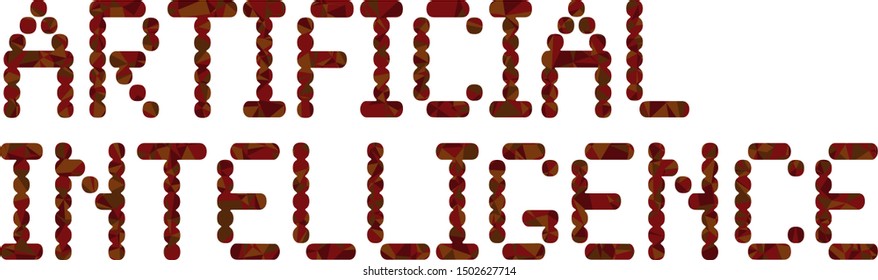 Artificial Intelligence (AI) phrase with colorful polygonal pattern on background