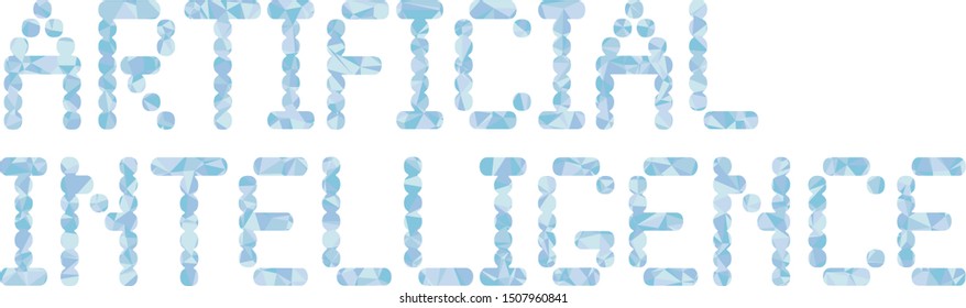Artificial Intelligence (AI) phrase with colorful polygonal pattern on background