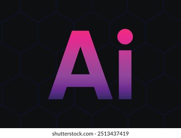 Artificial intelligence AI pictogram. Technology related to artificial intelligence, computers and systems that are intelligent, graphic of robot. Vector ai generated logo or symbol.