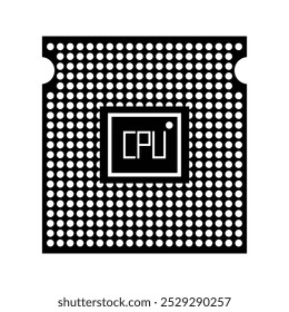 Ícone do chip do processador AI de inteligência artificial. Ícone Mini AI CPU. 