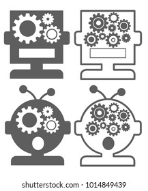Artificial Intelligence Ai Robot - icon set