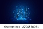 Artificial intelligence AI symbol, future advanced artificial intelligence technology circuit board concept
