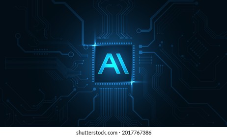 Artificial intelligence, AI Technology background Hi-tech innovation abstract background vector illustration
