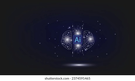 artificial intelligence AI technology for intelligent artificial intelligence enter commands to create something Technology changes the future world
