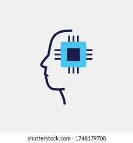 artificial intelligence AI vector icon technology