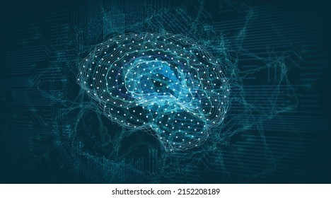 Artificial intelligence and algorithmic in the machine,abstract technology background