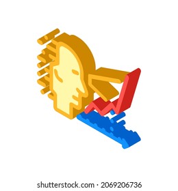 artificial intelligence analytics isometric icon vector.  sign. isolated symbol illustration