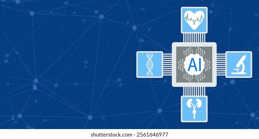 Artificial intelligence analyzes medical data, Use of artificial intelligence in medicine for early diagnosis of diseases, Background about artificial intelligence with space for text