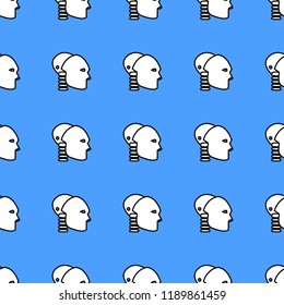 Artificial intelligence android seamless pattern