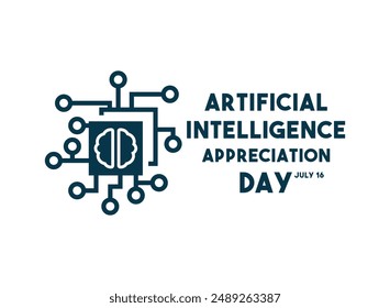 Artificial Intelligence Appreciation Day design vector. July 16. Eps 10.