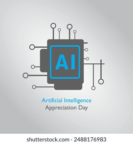 Artificial Intelligence appreciation day, July 16, Vector, illustration.