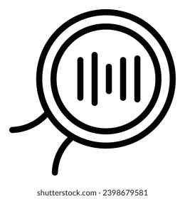 vector de contorno de icono del asistente de inteligencia artificial. Centro inteligente inalámbrico. Herramienta de automatización interactiva