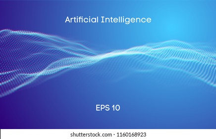 Artificial intelligence automation technology background. Augmented reality vector design. Vector Eps 10 