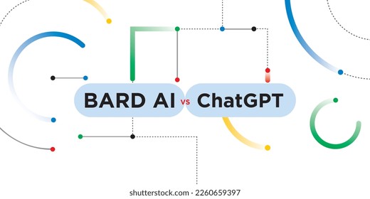 Artificial intelligence background design. vector. illustration. bard AI. open AI. technology. symbolic. icons. abstract. colourful. premium design