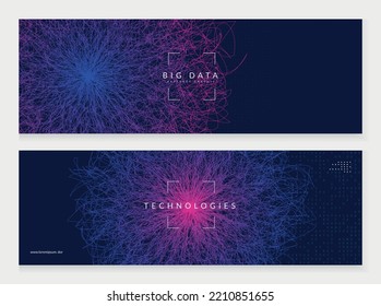Artificial intelligence background. Digital technology, deep learning and big data concept. Abstract tech visual for system template. Fractal artificial intelligence background.