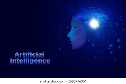 artificial intelligence background tech futuristic design concept