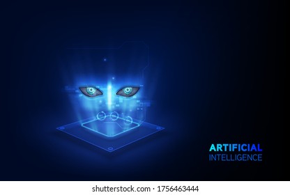 artificial intelligence background tech futuristic design concept