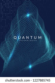 Artificial intelligence background. Technology for big data, visualization, deep learning and quantum computing. Design template for database concept. Abstract artificial intelligence backdrop.