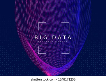 Artificial intelligence background. Technology for big data, visualization, deep learning and quantum computing. Design template for database concept. Fractal artificial intelligence backdrop.
