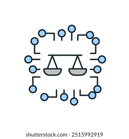 Artificial intelligence is balancing decisions inside its neural network