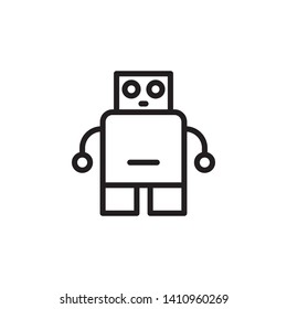 Artificial intelligence, bionic man icon - Vector