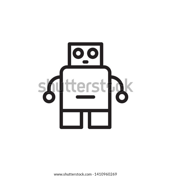 Artificial Intelligence Bionic Man Icon Vector Stock Vector Royalty