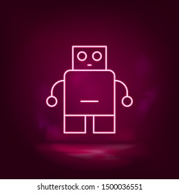 Artificial intelligence, bionic man vector neon icon. Illustration isolated vect