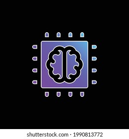 Artificial Intelligence blue gradient vector icon