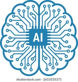 Inteligência artificial Inovação em circuito cerebral, tecnologia do futuro e soluções modernas de processamento de dados