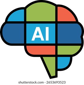 Concepto de cerebro de inteligencia artificial con placa de circuito