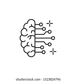 Artificial intelligence brain icon. Element of brain concept