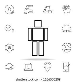 artificial intelligence brain icon. New Technologies icons universal set for web and mobile