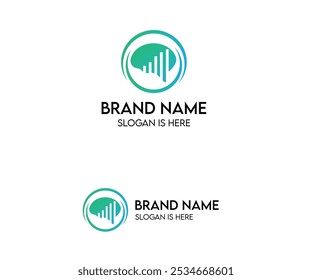 Artificial Intelligence , Brain ,Mind tech, Brain growth, Neuro logo 