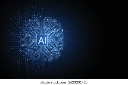 Inteligência artificial com conexão de computação em rede cerebral com design de circuito conceito de ícones da Internet. Download e carregamento de transformação de dados digitais. Rede de tecnologia em nuvem. Ilustração vetorial