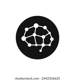 Artificial Intelligence brain vector icon