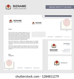 Artificial intelligence Business Letterhead, Envelope and visiting Card Design vector template