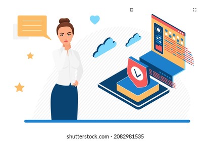 Artificial intelligence in business, modern technologies of company management. AI platform development, isometric vector isolated