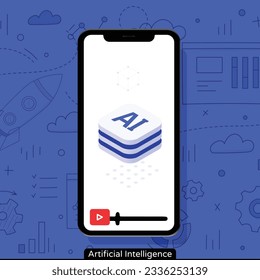 Artificial intelligence cemcept icon design