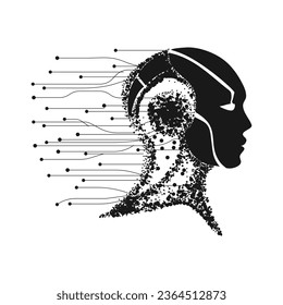 Artificial intelligence, chat bot. Sketch
